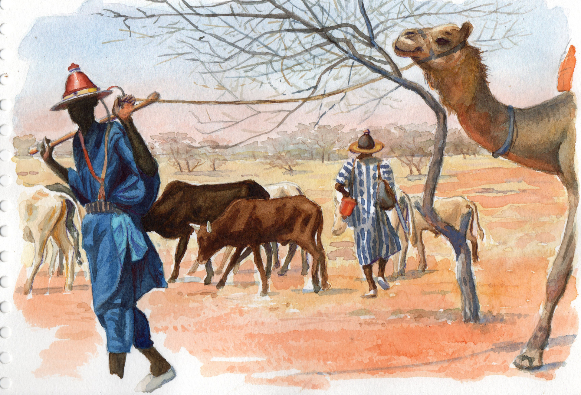 Bergers et troupeau