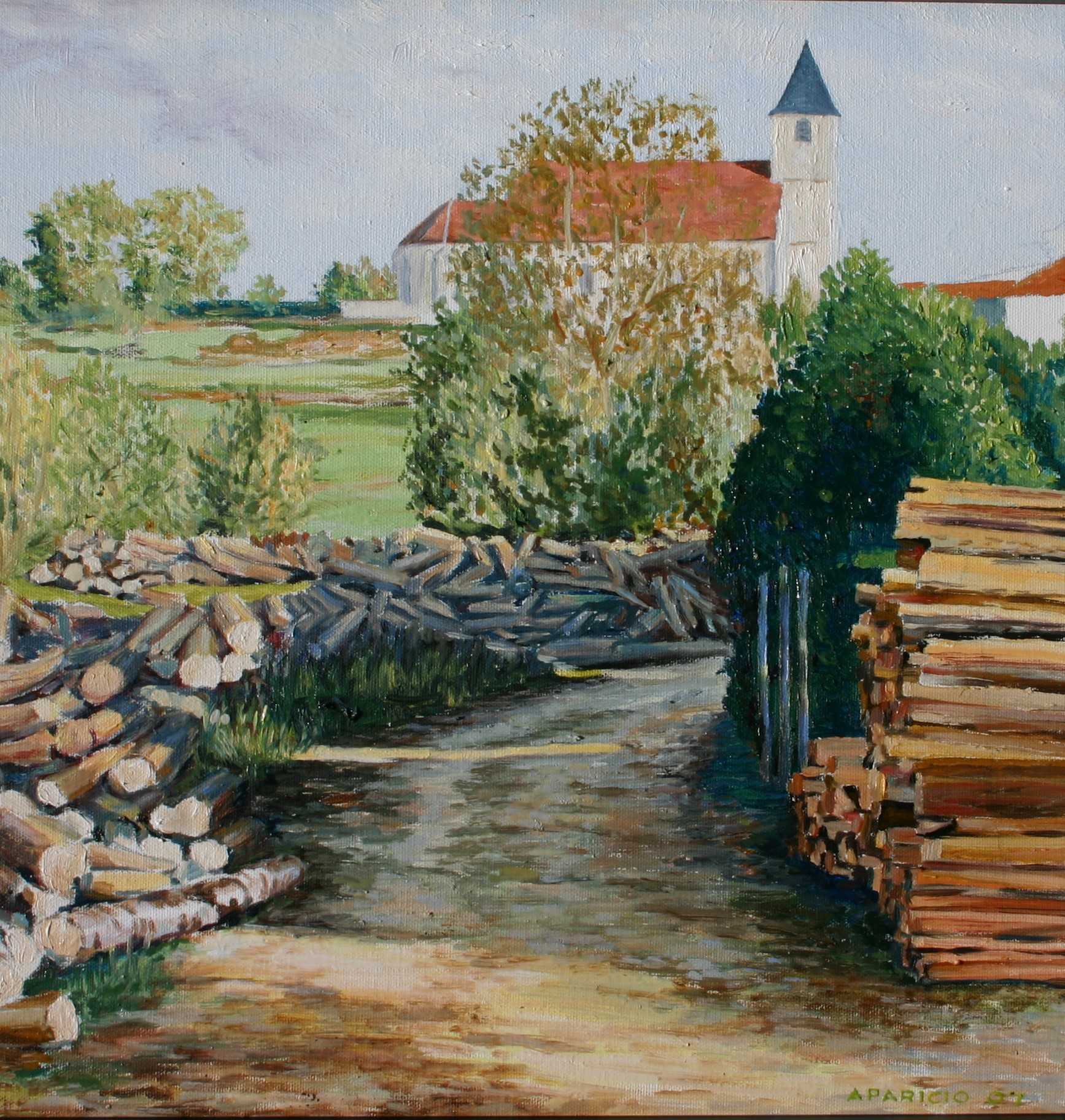 Chemin aux rondins