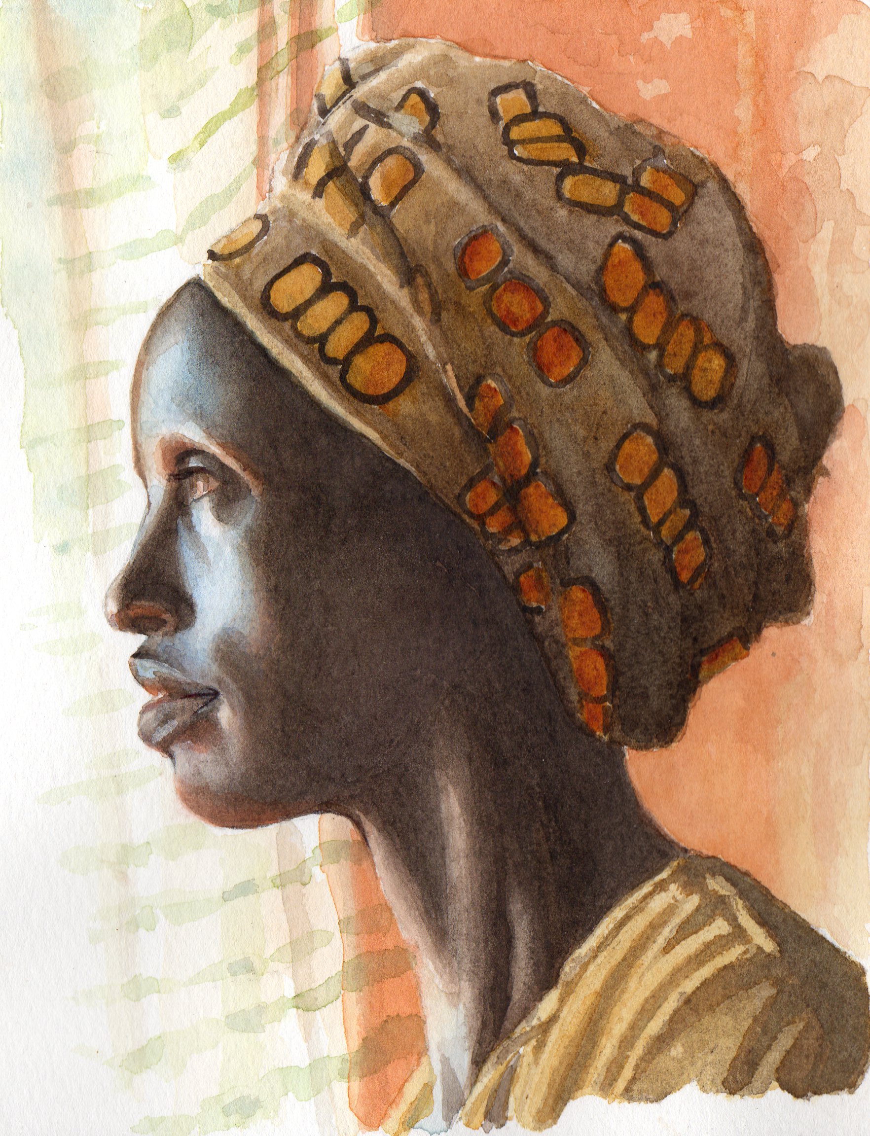 Femme de profil