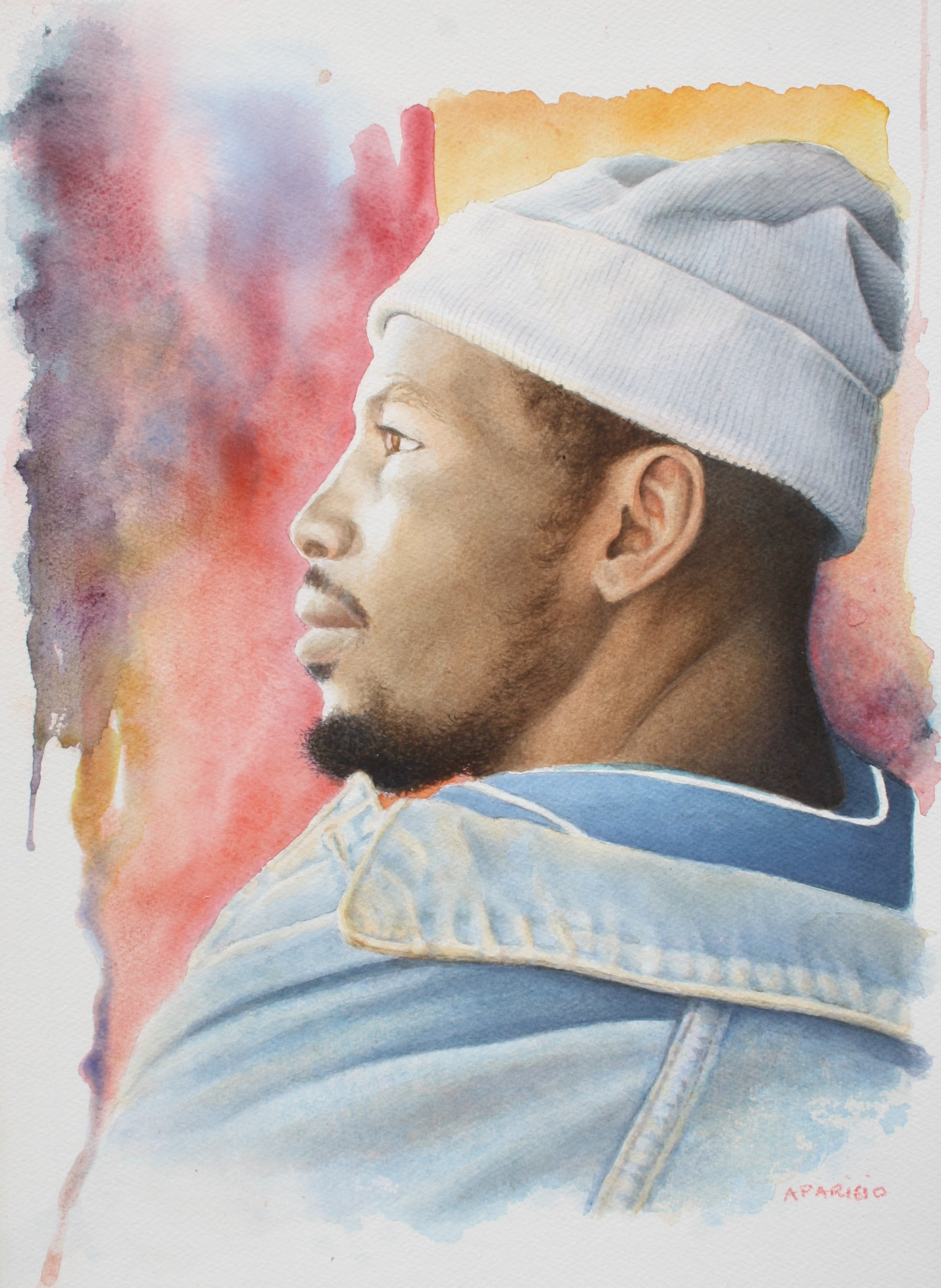Homme au bonnet blanc