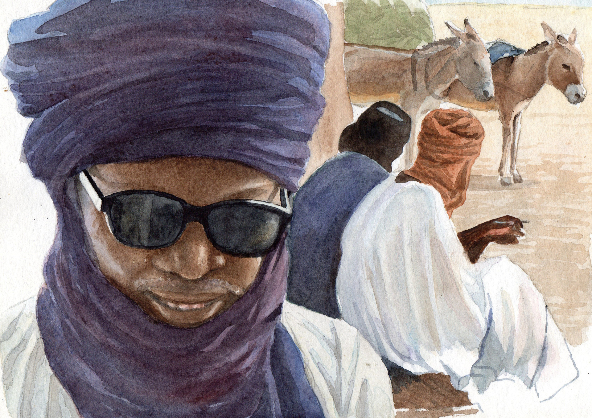Homme aux lunettes noires